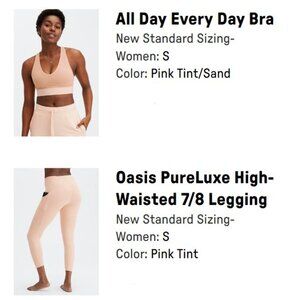 Fabletics Baby Pink Matching Workout Set - Sz Small